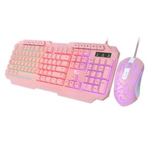 Xtech - Keyboard and mouse set - Wired - Spanish - USB - Pink - Gaming-XTK-540S