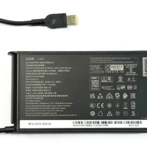 CARGADOR LENOVO 20V 11.5A 230W (PLUG AMARILLO RECTANGULAR CON PIN CENTRAL)